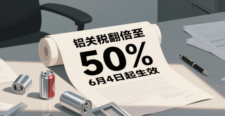 美国买家铝溢价飙升，因美国欲将钢铝关税翻倍至50%