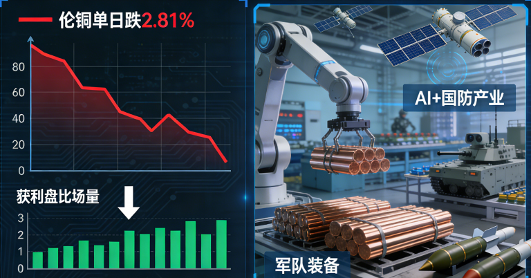 伦铜单日跌 2.81%！获利盘离场引发回调，AI + 国防产业撑起铜需求未来